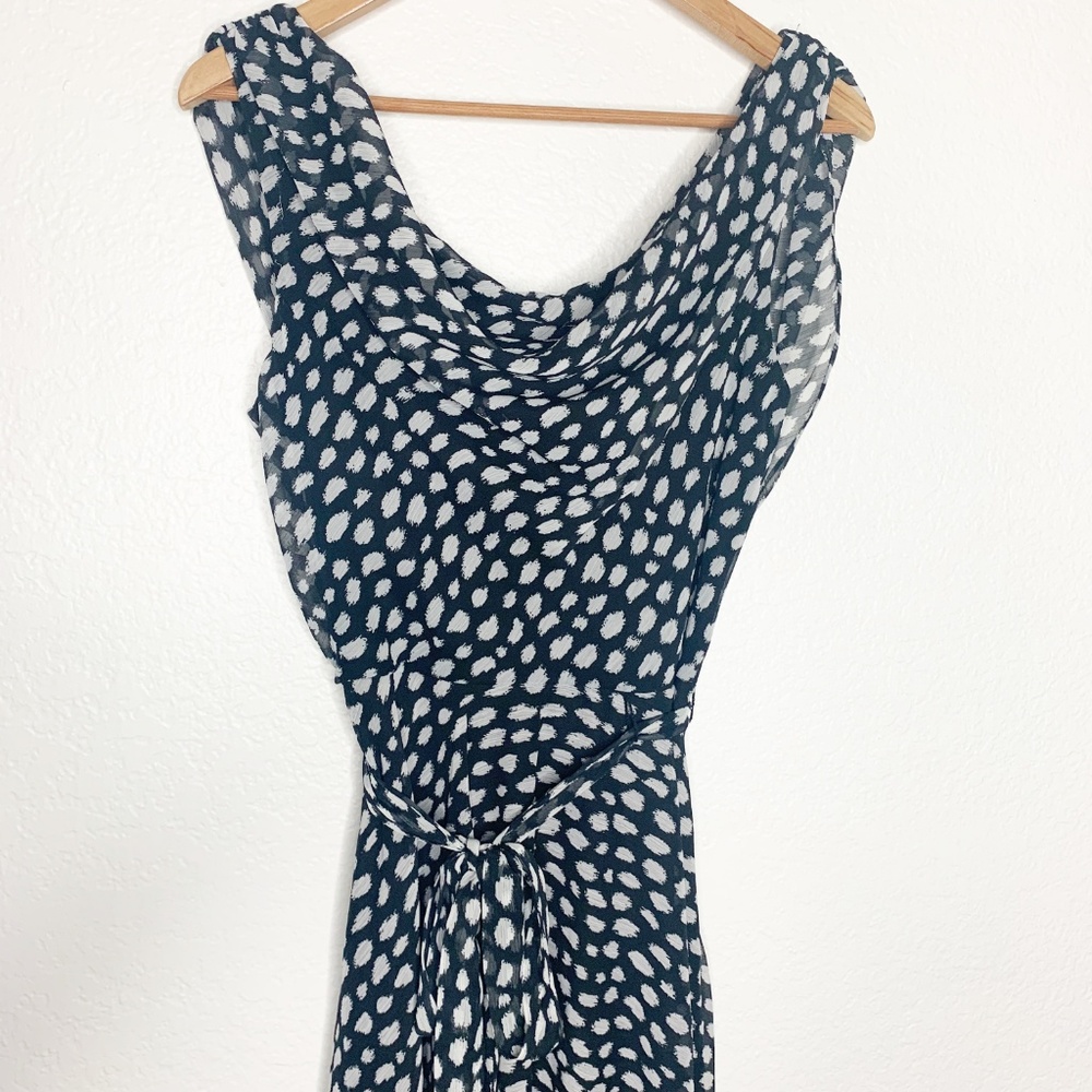 MSK | Black White Print Dress Size 8 - Picture 2 of 8